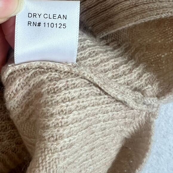 Quinn Knit Sweater Women's Size XS Turtle Neck Cream Long Sleeve Wool Cashmere - Picture 7 of 10